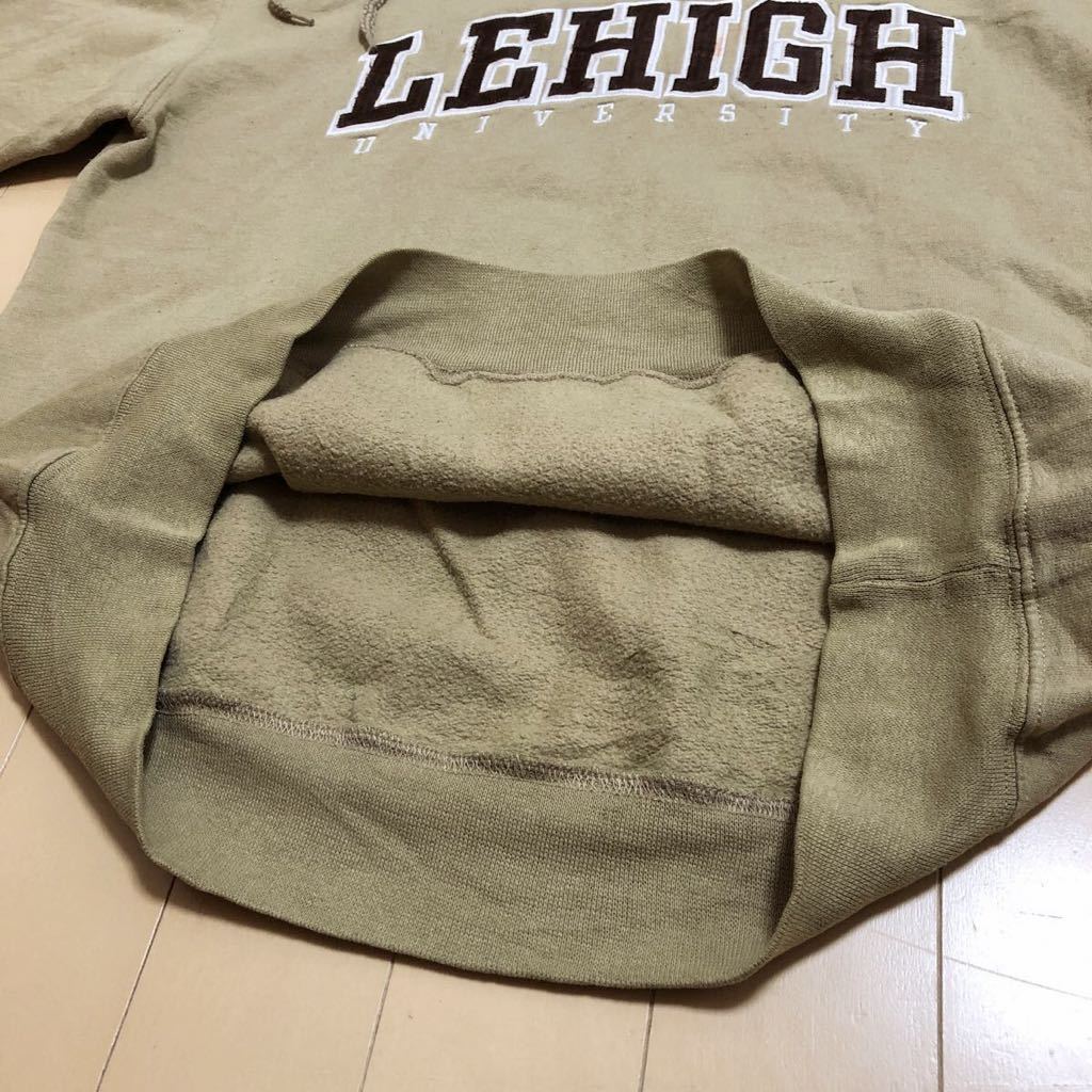 90's◇Champion /チャンピオン メンズM スウェット パーカー 裏起毛 トップス トレーナー ビッグロゴ LEHIGH カレッジ アメカジ USA古着_画像6