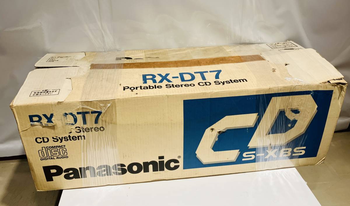 R6676Eパナソニック Panasonic RX-DT7 ポータブルステレオCDシステム CDラジカセ ダブルカセット 希少元箱付き カセットデッキ 