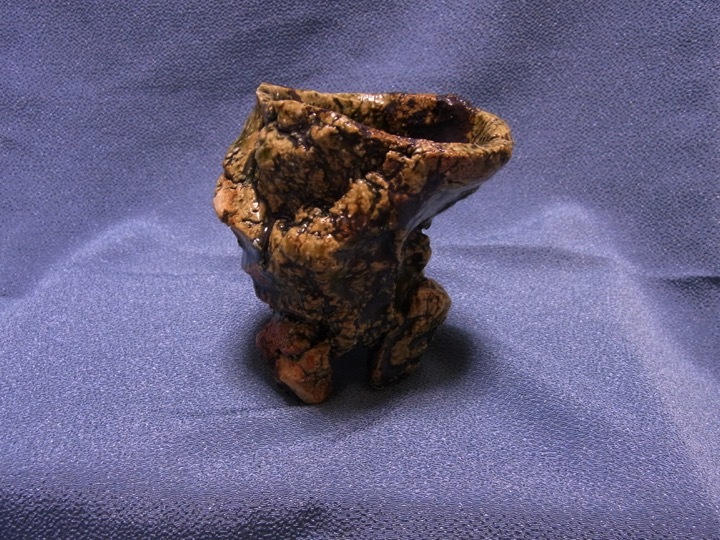 在庫一掃】 織部焼 ぐい呑 未使用品 径7cm 高9.5cm ぐい呑み