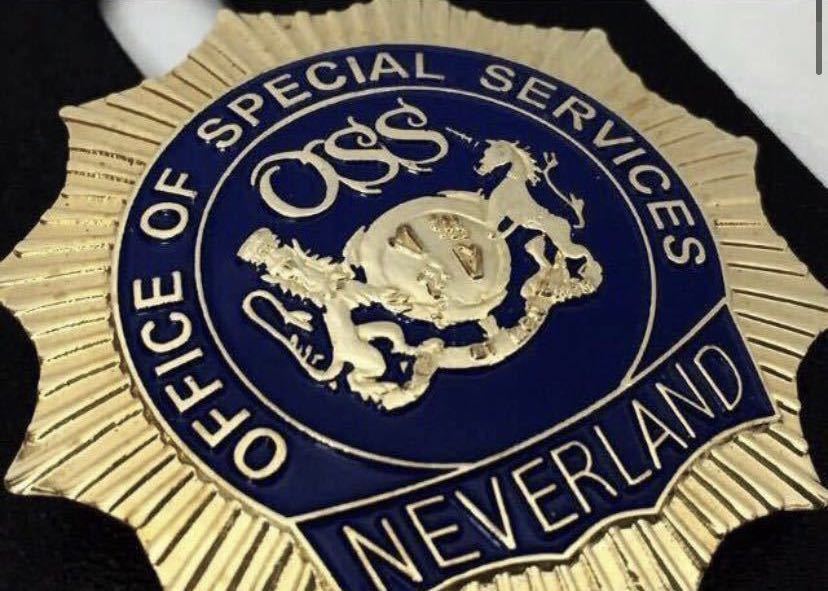 (マ-2) 激レア 本物 ネバーランド警備員バッジ MICHAEL JACKSON マイケルジャクソン NEVERLAND OSS BADGE Office of Special Services_画像1