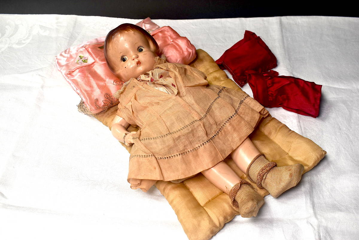 【アメリカ アンティーク人形 EFFANBEE 33cm パッティドール コンポジションドール】検:ペンディングドール 飾物 西洋人形 ヴィンテージ