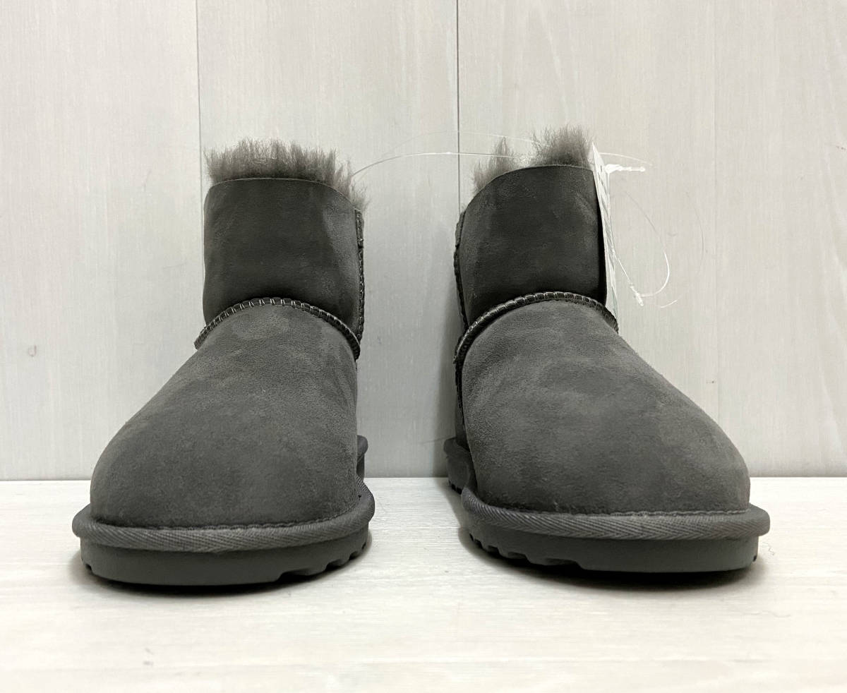 新品 23cm ★ コストコ ムートンブーツ グレー キッズ ショート COZIE STEPS 羊革 灰色 US-4 UK-3 SHORT SHEARLING BOOT 23.0 22.5_画像2