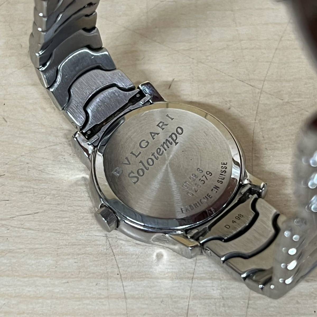 1円~【実働】BVLGARI ブルガリ Solotempo ソロテンポ ST29S レディース クオーツ 腕時計 SS 白文字盤 デイト