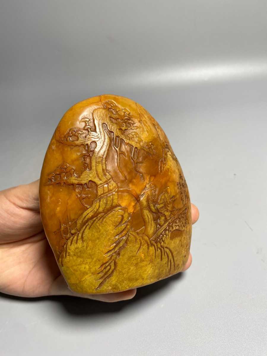 定番 2022人気新作 寿山石 高級印材 芙蓉黄 古獣 瑞獣 印石 唐物 高級
