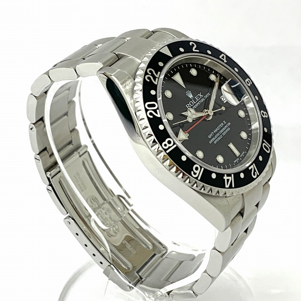 【OH済み】ROLEX ロレックス GMTマスターII 16710 D刻印（2005年製） ブラック クロノメーター 自動巻き SS 腕時計 メンズ_画像3