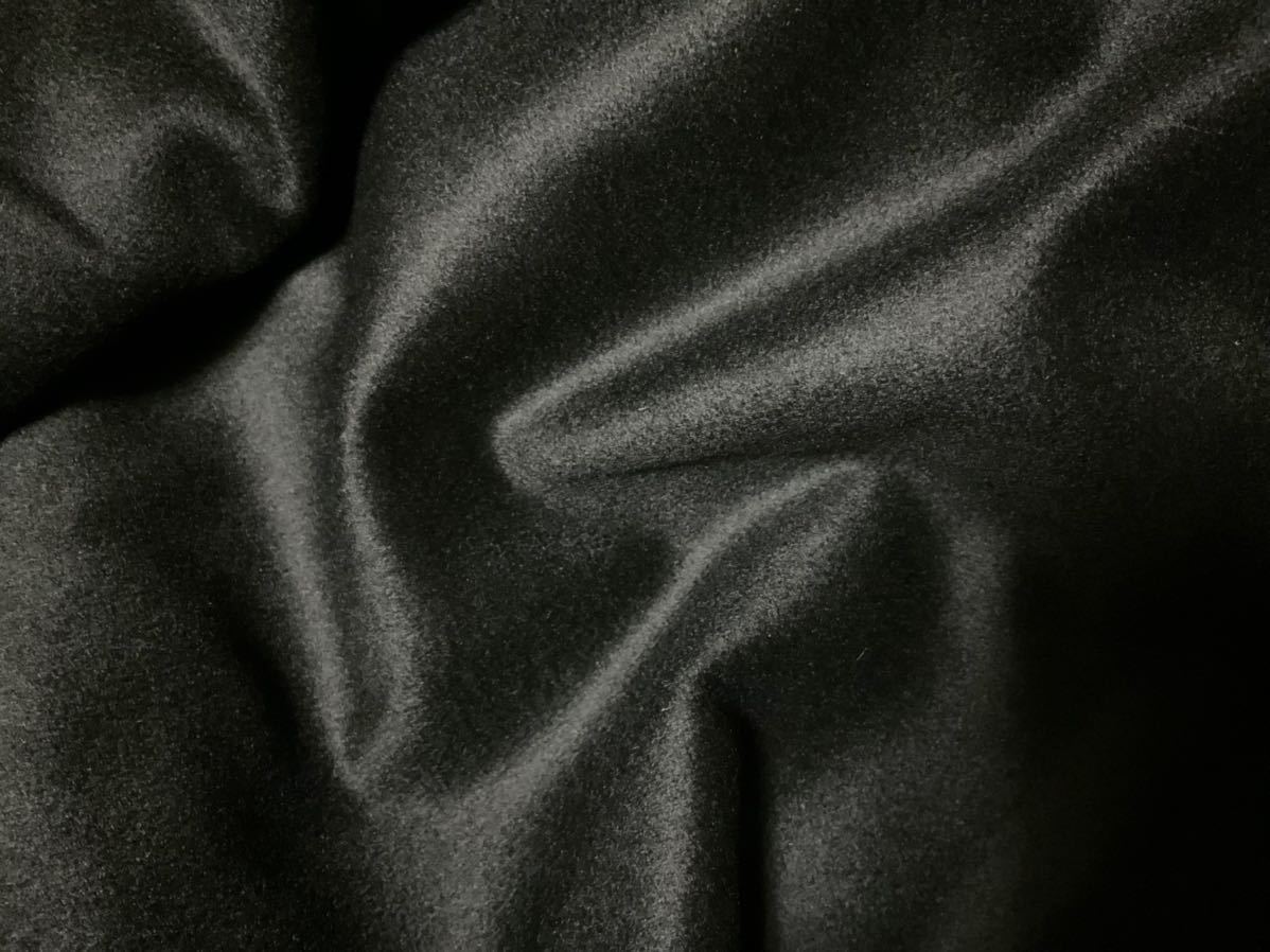 カシミア100% コート用の生地 黒色-