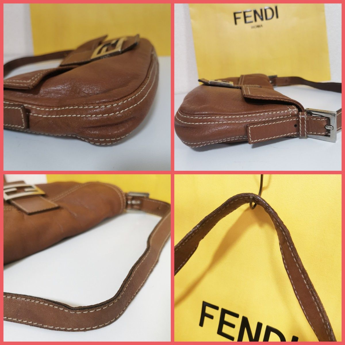 経典ブランド オールレザー フェンディ FENDI 本物 正規品 マンマ