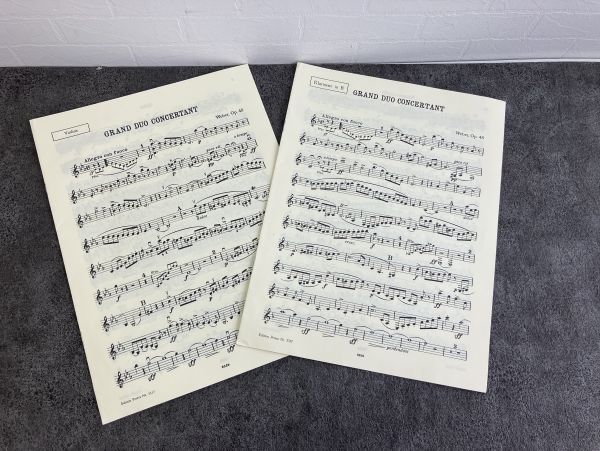 ウェーバー/Weber 協奏的大二重奏曲 Op.48 変ホ長調 クラリネット/ヴァイオリン Grand Duo Concertant_画像1