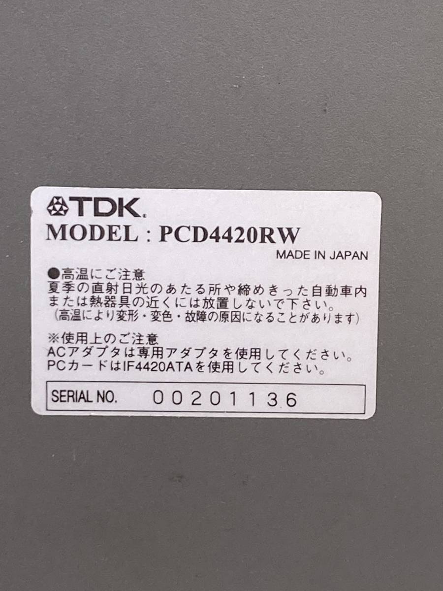 A5089*TDK CD-R/RW Drive INTERFACECARD IF4420ATA PCD4420RW attached outside [ Junk ]