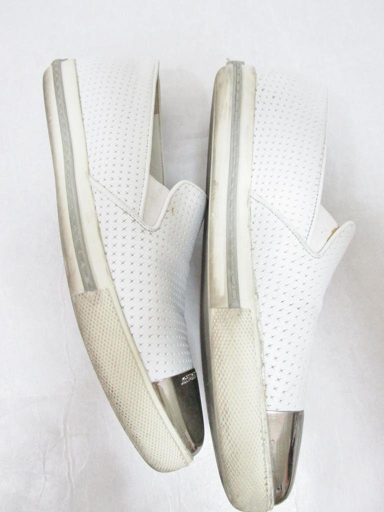 [ free shipping ] miu miu MiuMiu wear shoes white punching leather slip-on shoes size35.5 22.5. corresponding high brand /944936