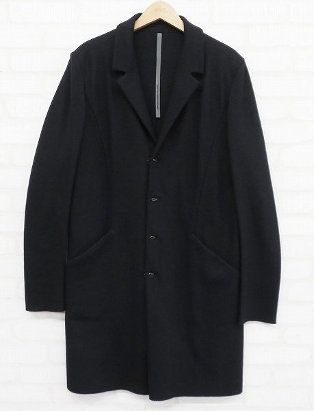 3J0973/KAZUYUKI KUMAGAI cashmere . knitted flano stand-up collar hook coat KC22-016kazyuki bear gai