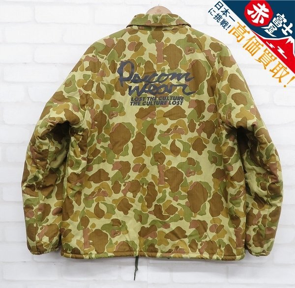 3J1195/未使用品 Psicom DUCKHUNTER CAMO COACH JKT サイコム ボアダックハンターカモコーチジャケット