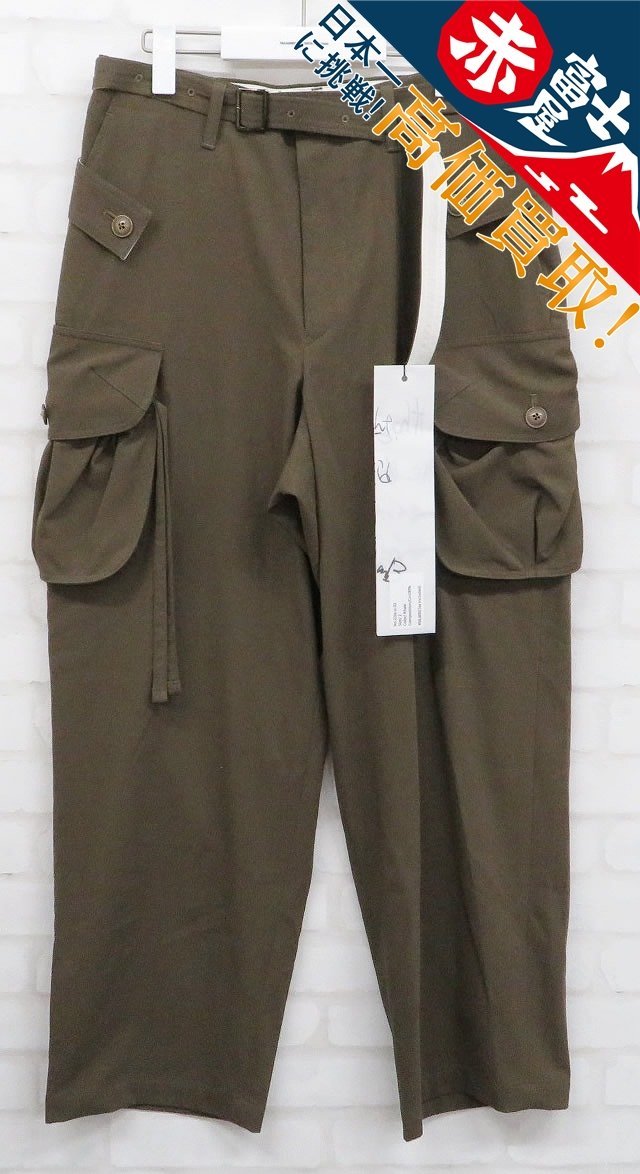 3P0272/新品 KHOKI 22SS-P-02 Army cotton gabardine trousers コッキ アーミーコットンギャバジントラウザー