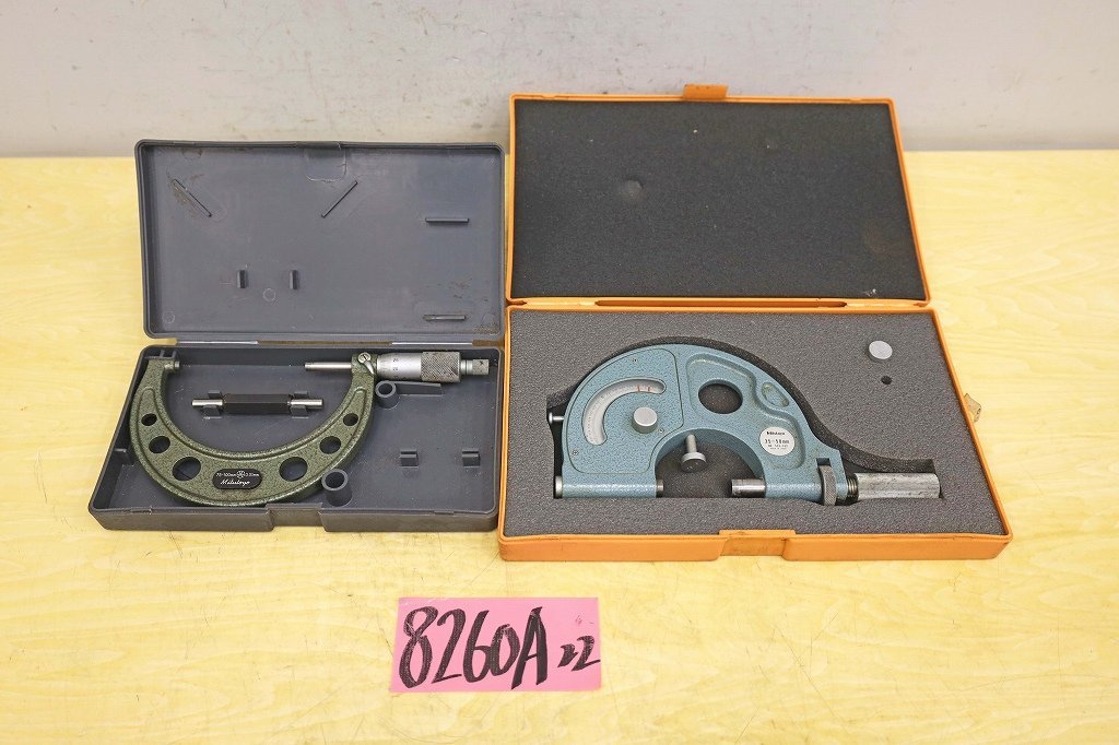 8260A22 Mitutoyo ミツトヨ マイクロメーター 75-100/25-50 2個セット