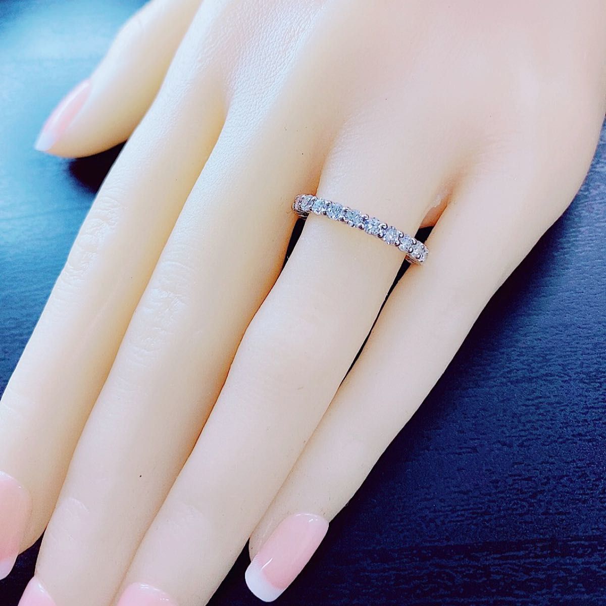 極細繊維クロス 即決価格☆0.20ct ☆ダイヤモンド✨K18ハーフ