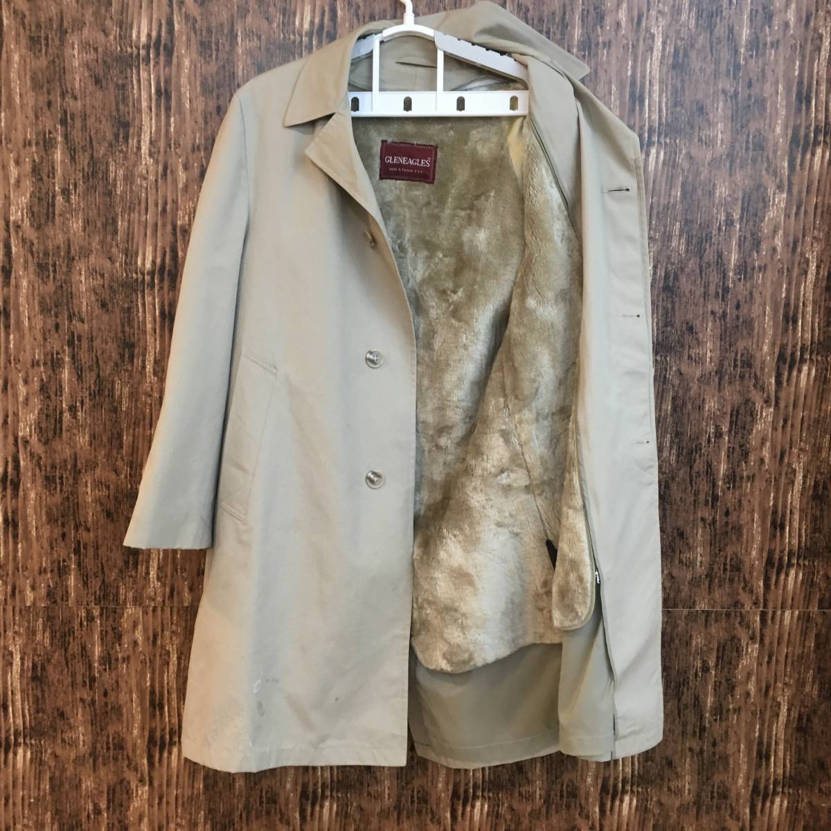 中古 アメリカ古着 GLENEAGLES ロングコート メンズ Mサイズ相当