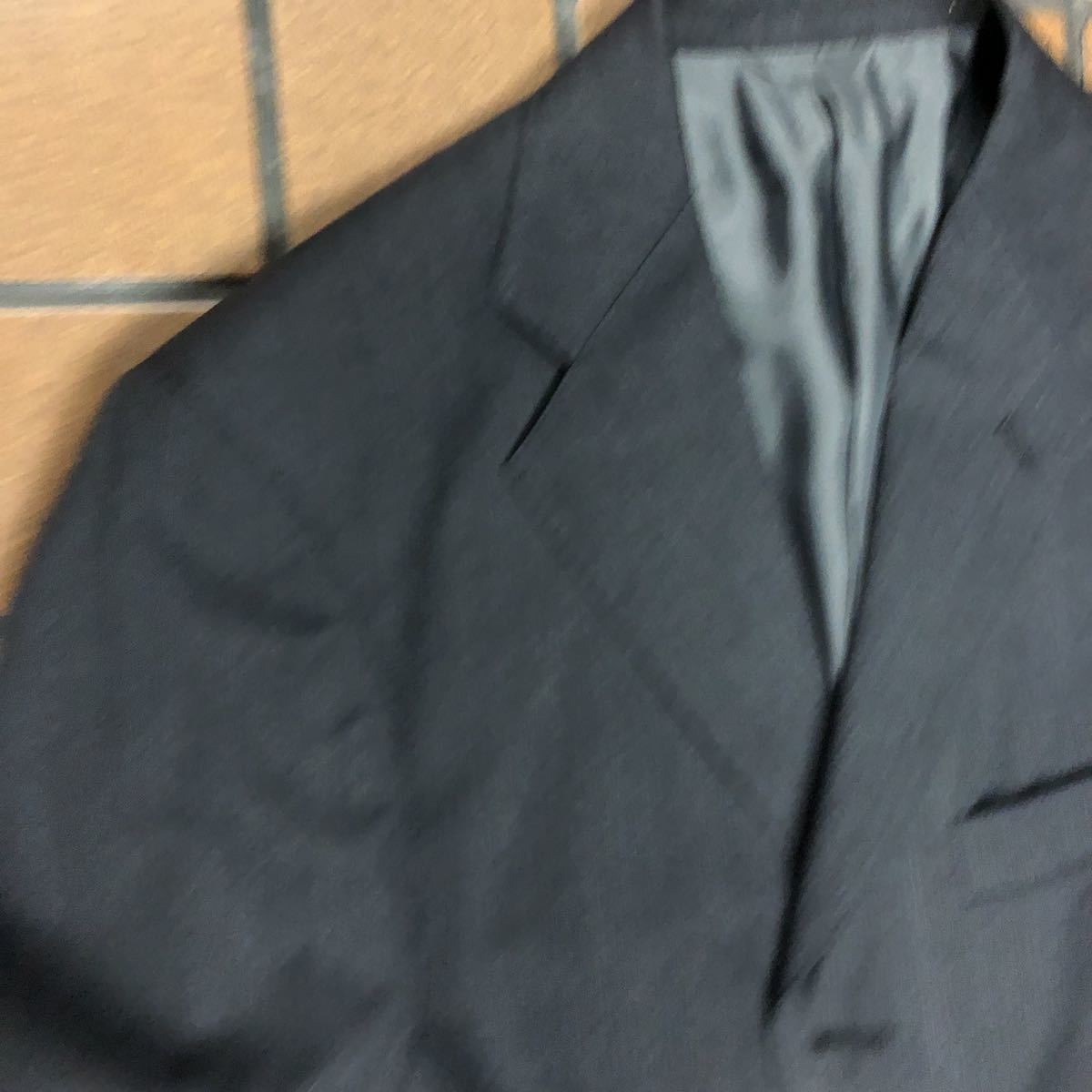  tag equipped high class Canonico super110*s Italy made cloth 3. button suit setup size A9 lustre charcoal gray wool 100%AMF pcs place 