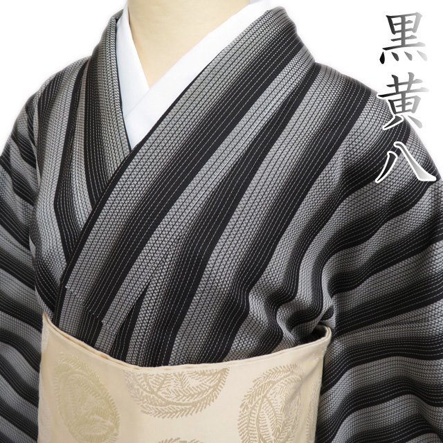 超美品 正絹 しょうざん 紬 単衣 逸品 粋 生紬 小紋柄 白 グレー