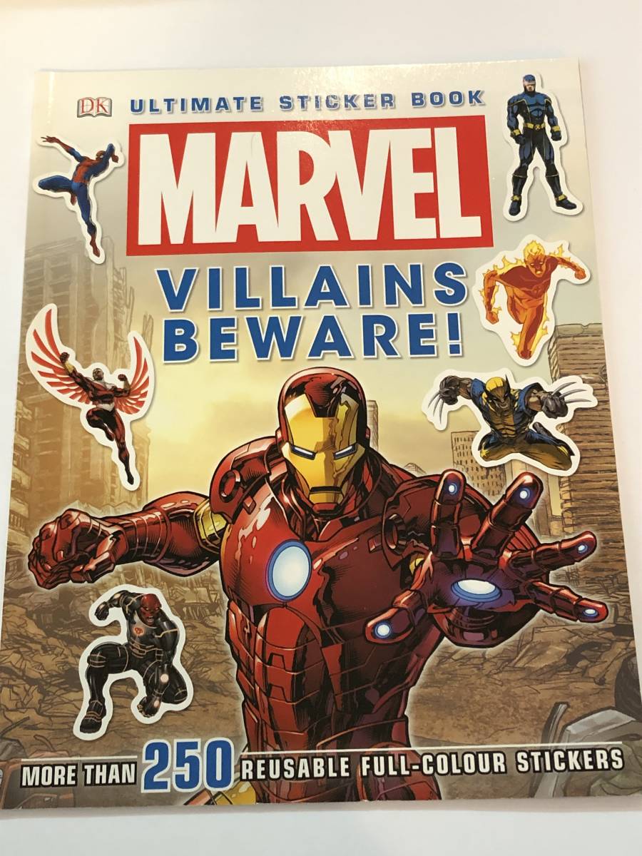 即決　洋書　Marvel Villains Beware Ultimate Sticker Book　マーベルアルティメットステッカーブック_画像1