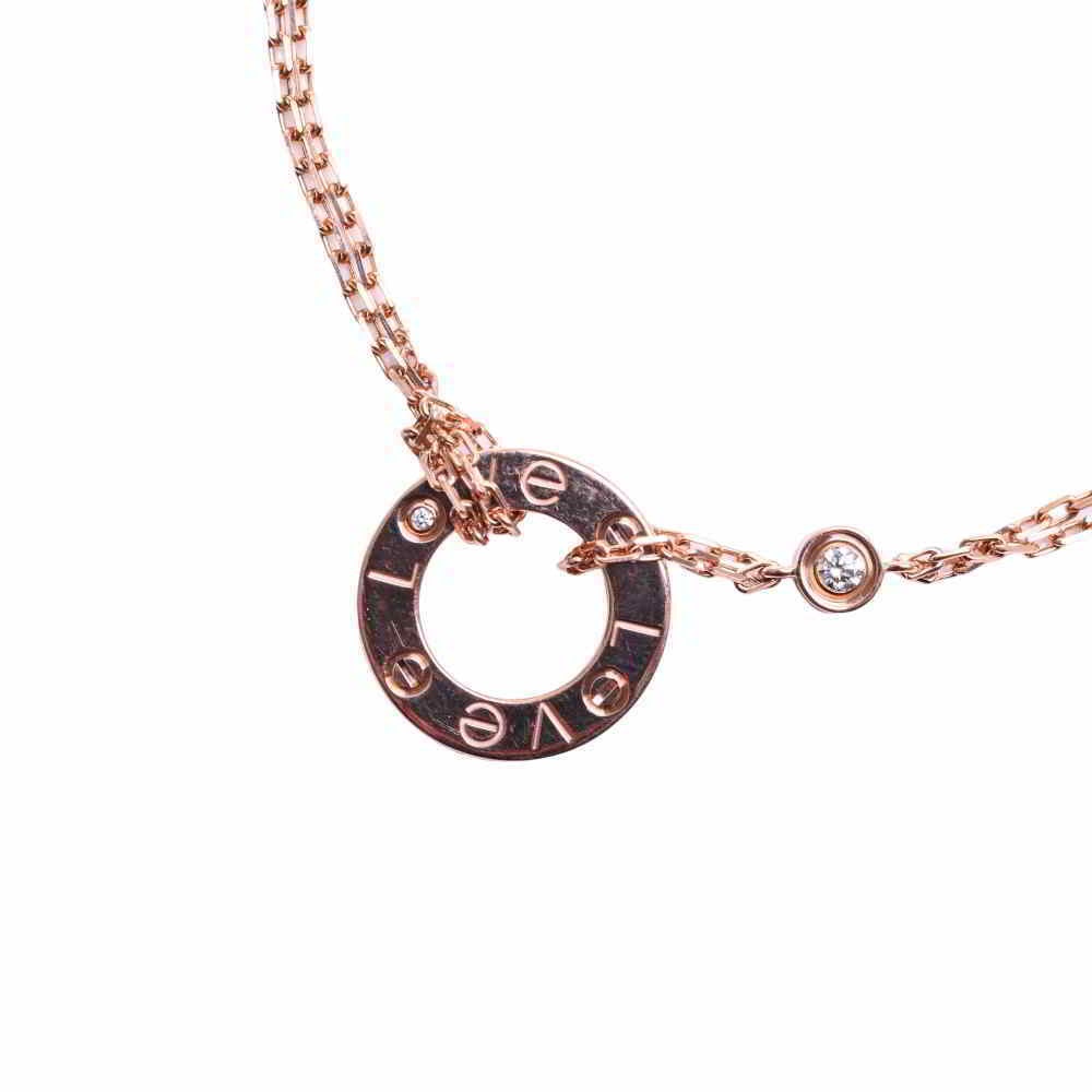 【お年玉セール特価】 【中古】 Cartier by ダイヤモンド ブレスレット ラブサークル ダイヤ K18PG カルティエ その他