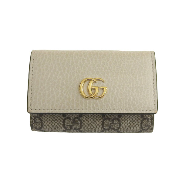 中古】 Gucci グッチ GGスプリーム GGマーモント 6連 キーケース