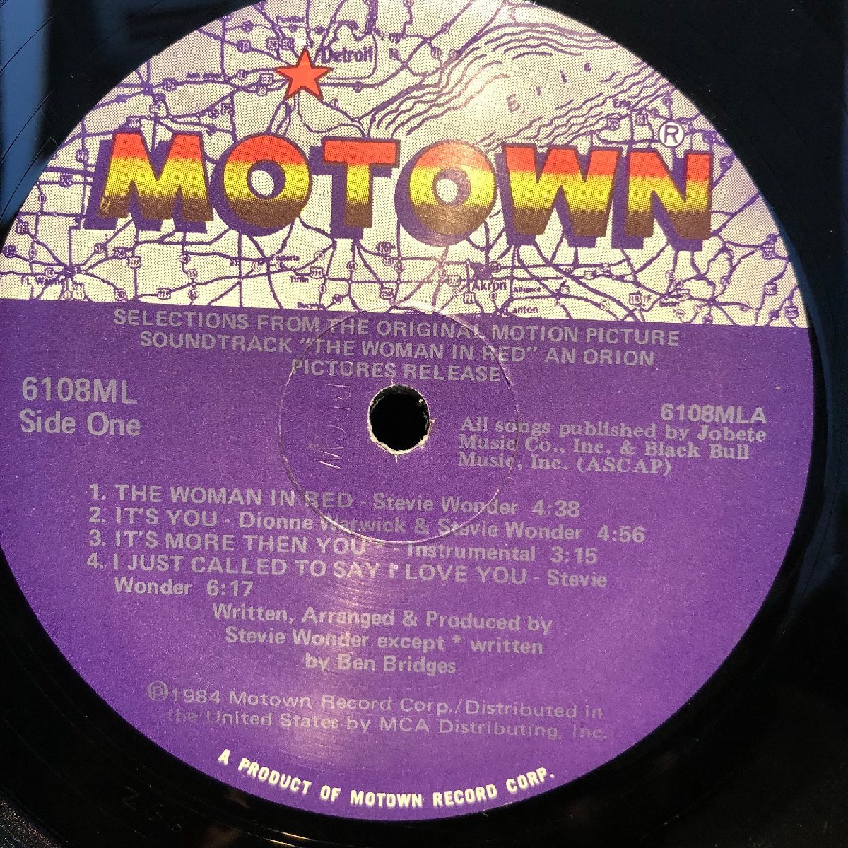 Stevie Wonder / The Woman In Red (Selections From The Original Motion Picture Soundtrack) LP Motown_画像4