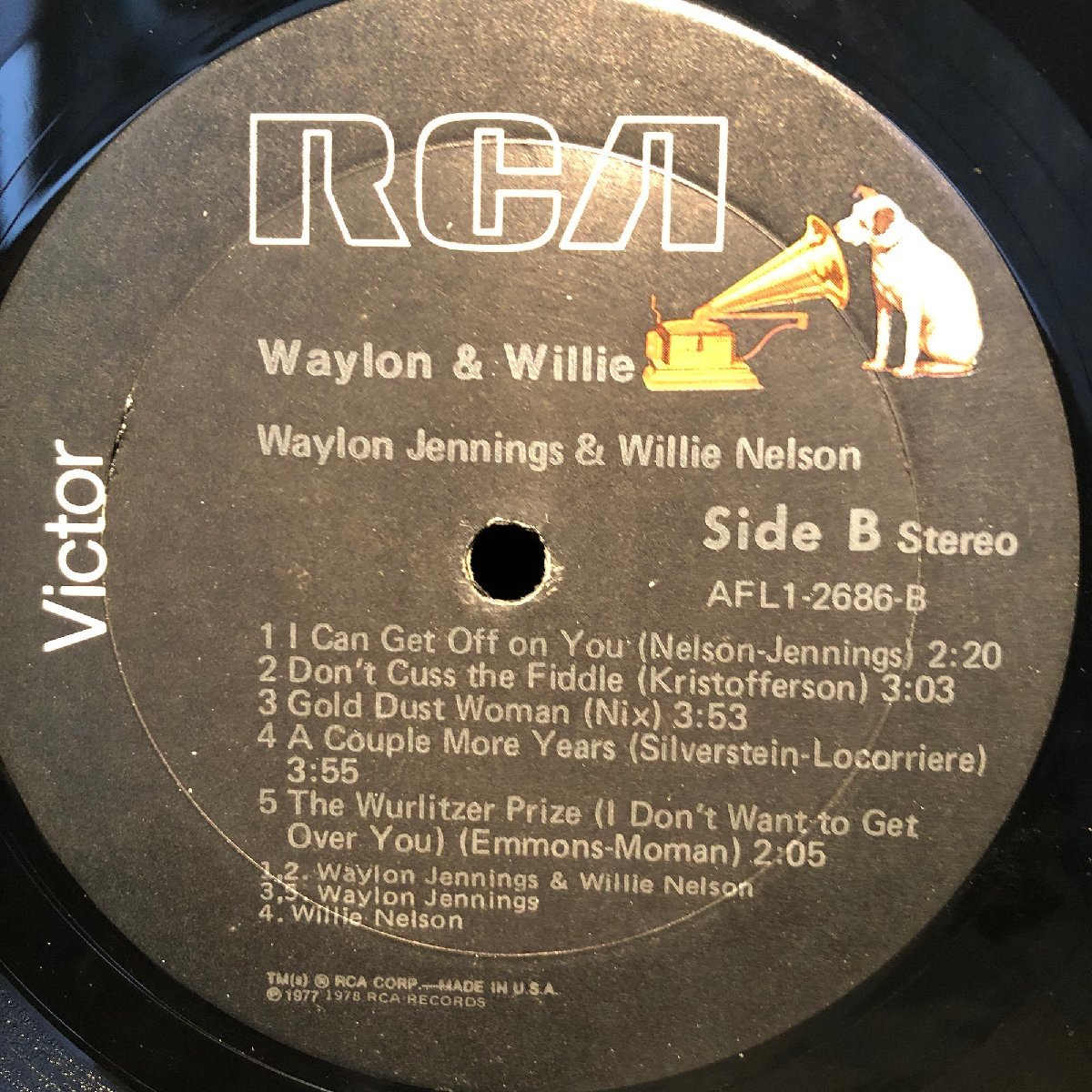 Waylon Jennings & Willie Nelson / Waylon & Willie LP RCA Victor_画像5