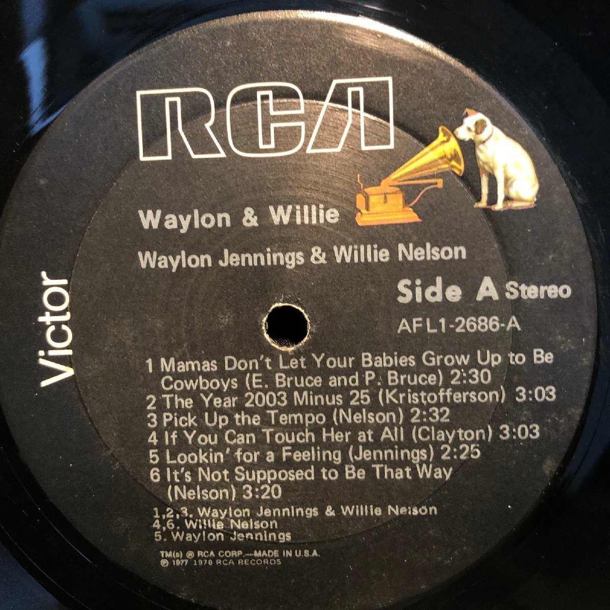 Waylon Jennings & Willie Nelson / Waylon & Willie LP RCA Victor_画像3