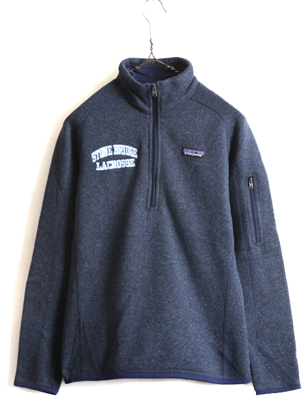 希少サイズ S ■ 18年製 パタゴニア ベターセーター 1/4 ジップネック ( レディース ) Patagonia フリース ジャケット プルオーバー 紺 杢