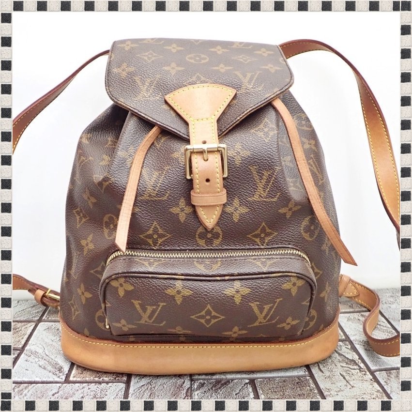 【 良品 】 ルイヴィトン モンスリMM / M51136 モノグラム リュックサック バックパック LOUIS VUITTON 1円スタート_画像1