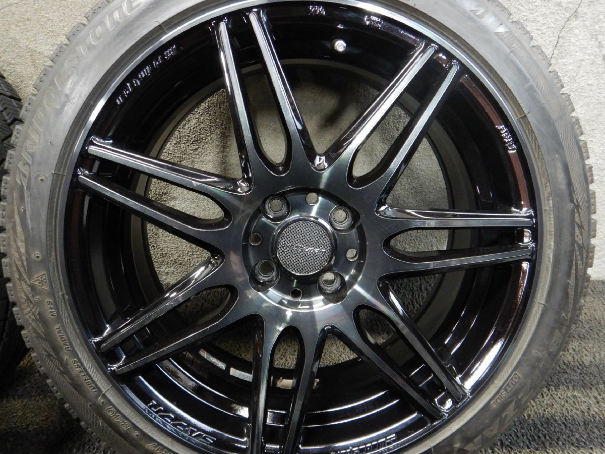 J3T6710■205/45R17 BRIDGESTONE BLIZZAK VRX2 Weds Sport SA77R アルミホイール 7J 4H +43 PCD100 18年★条件付送料無料★8分山_画像2