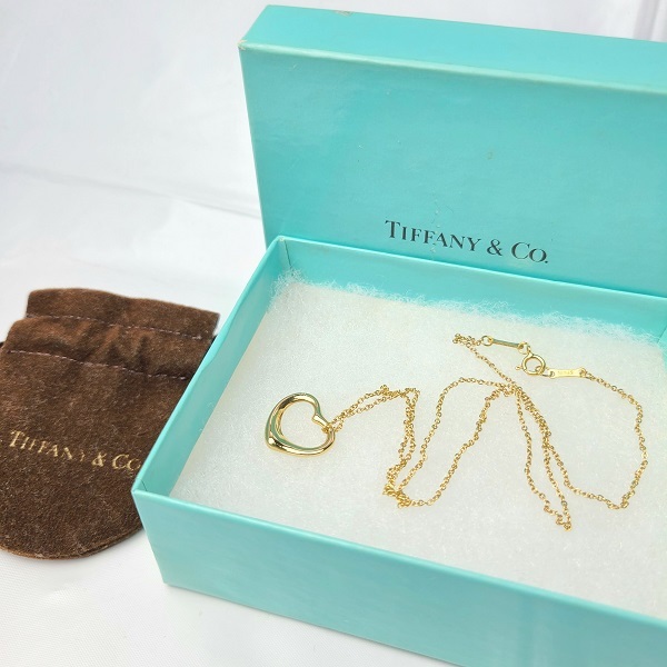 TIFFANY&Co. ティファニー 750 オープンハート ネックレス K18 GOLD 金