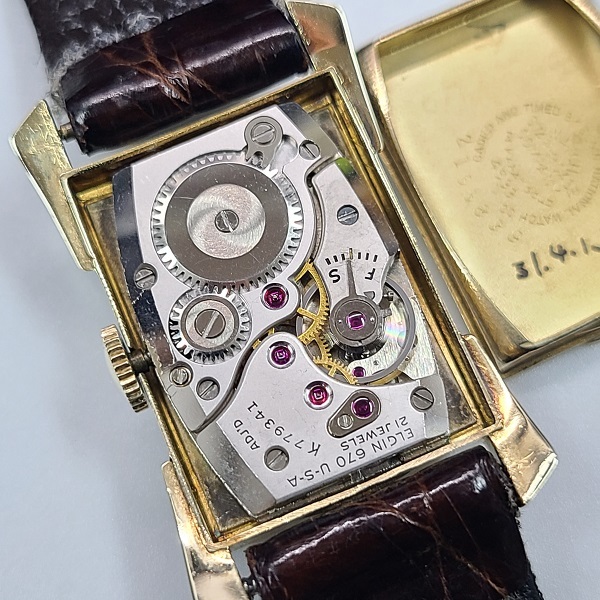 LORD ELGIN ロード エルジン 14K GOLD 金無垢 スモールセコンド 手巻き メンズ腕時計 14金 アンティーク_画像4