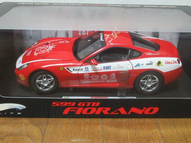 1/18ミニカー　Ferrari　フェラーリ599GTB　FIORANO　フィオラノ　PANAMERICAN20000　赤　Hot-Wheels　ホットホイール限定品【管理：1045】_画像3