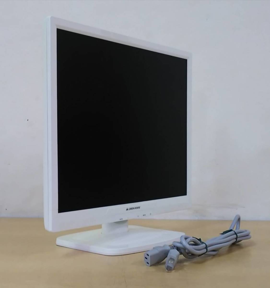 GREEN HOUSE 19 type white color LED liquid crystal display ( square ) GH-AAG193SDLW LCD panel / stereo speaker used operation goods 