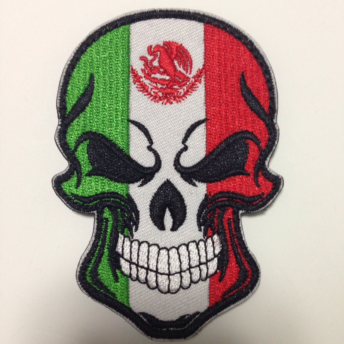 MEXICO FLAG SKULL ミリタリー 刺繍 パッチ ワッペン メキシコ 国家 スカル サバゲー リメイク