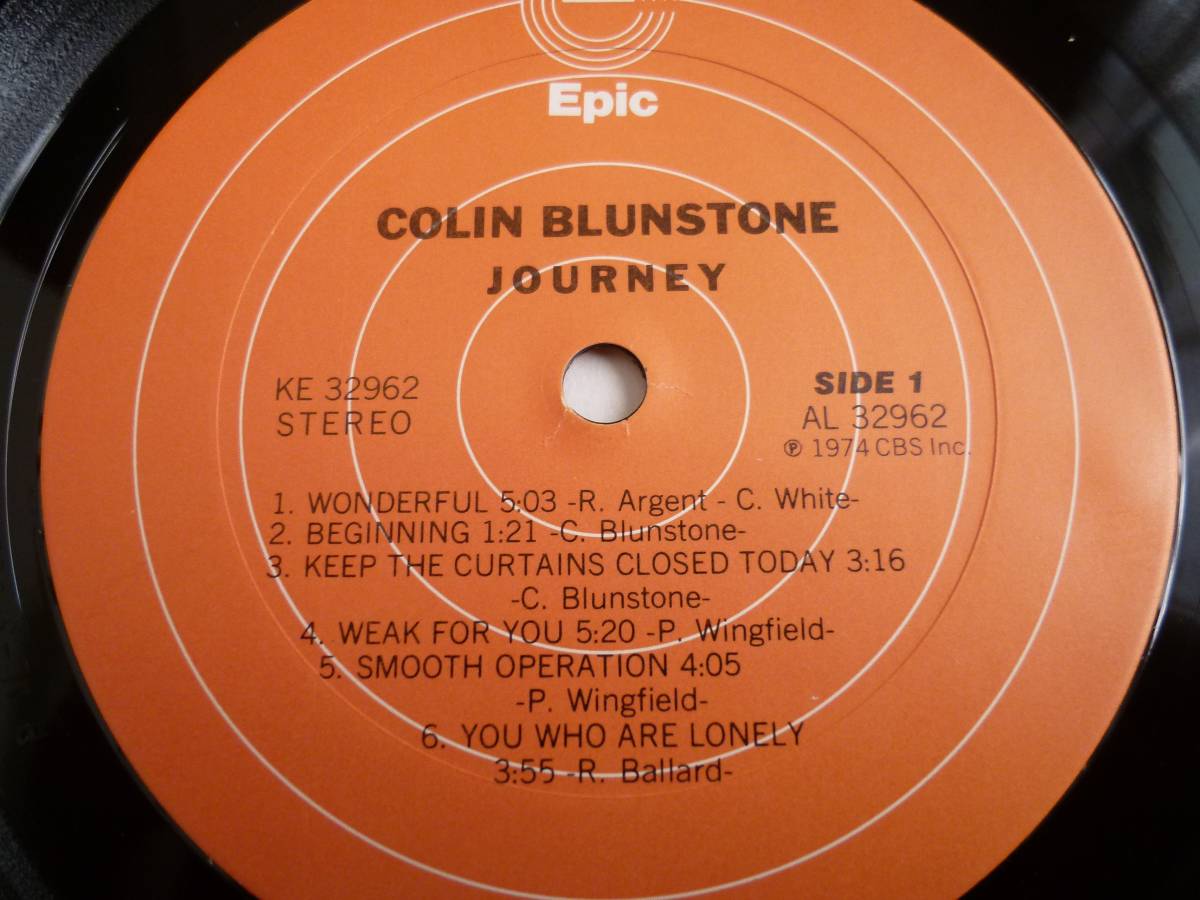 Colin Blunstone『Journey』LP Soft Rock ソフトロック The Zombiesの画像3