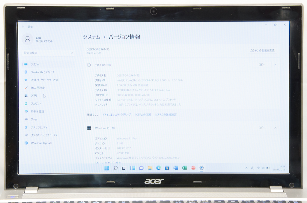 * новейший Windows11*ACER Acer Aspire V3* второй поколение Corei5/ беспроводной wifi/ камера * Mike встроенный /DVD/4G/320G/Office2021