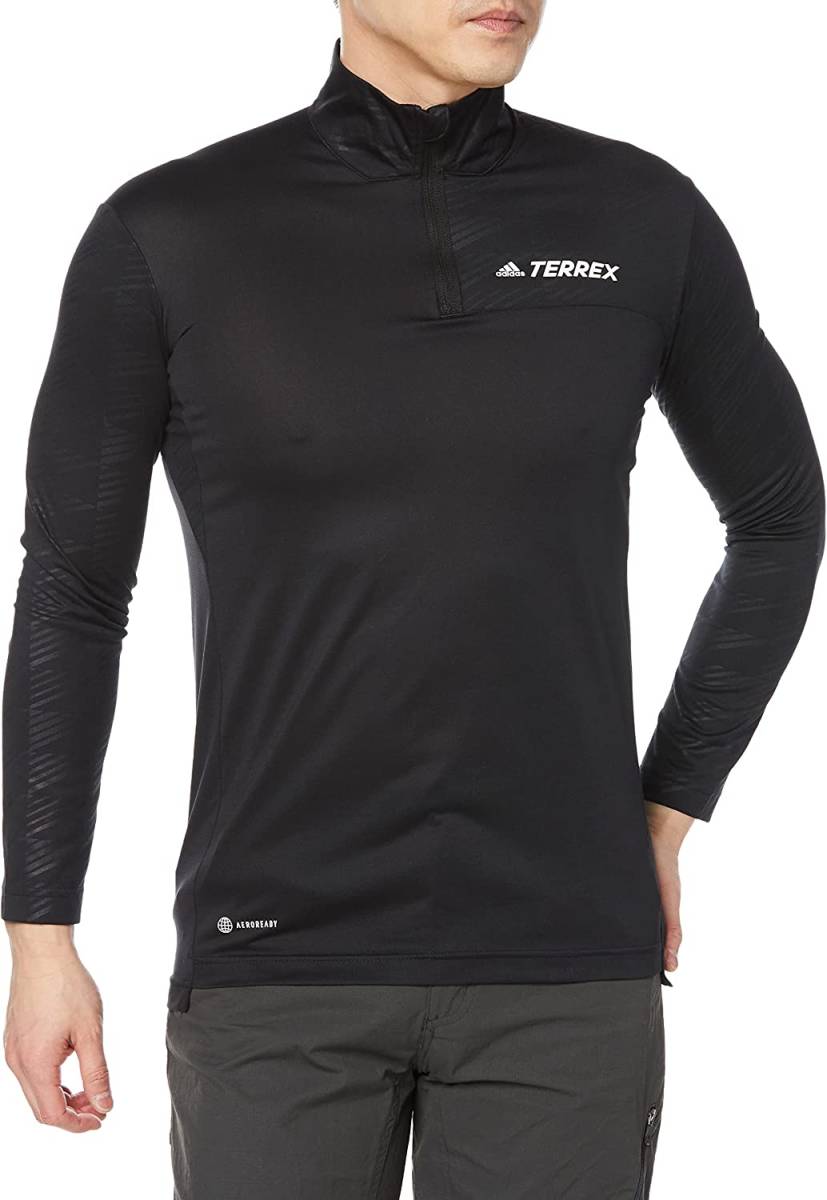 adidas(アディダス) TERREX(テレックス) - マルチハーフジップTシャツ ドライTシャツ 2XLサイズ 吸水速乾 登山 重ね着 (タグ付き未着用品)_サンプル写真①