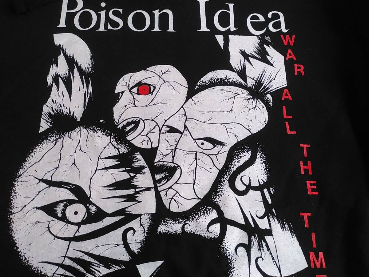 POISON IDEA スウェット パーカー war all the time 黒L / bad brains black flag minor threat 7seconds negative approach germs_画像2