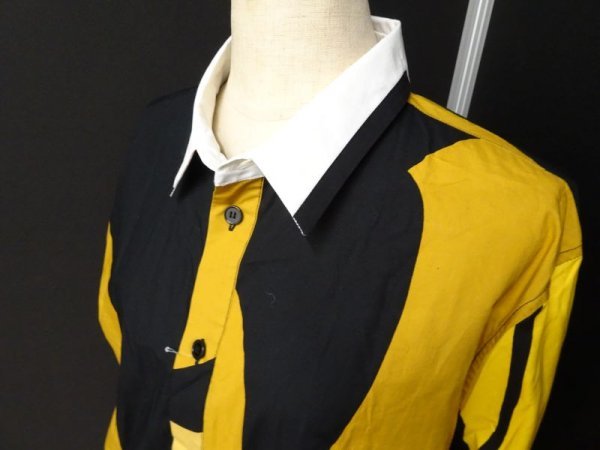 laA01994*[ unused storage goods ]MARNI Marni long sleeve design shirt / size 44 switch yellow black clothes 