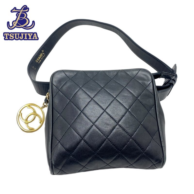 倉 CHANEL シャネル ウエストバッグ ヴィンテージ マトラッセ ラム