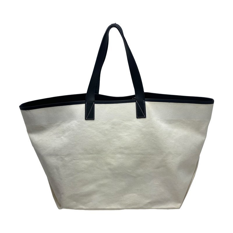 商店 CELINE セリーヌ メイドイントート ホワイト ブラック ポーチ付き