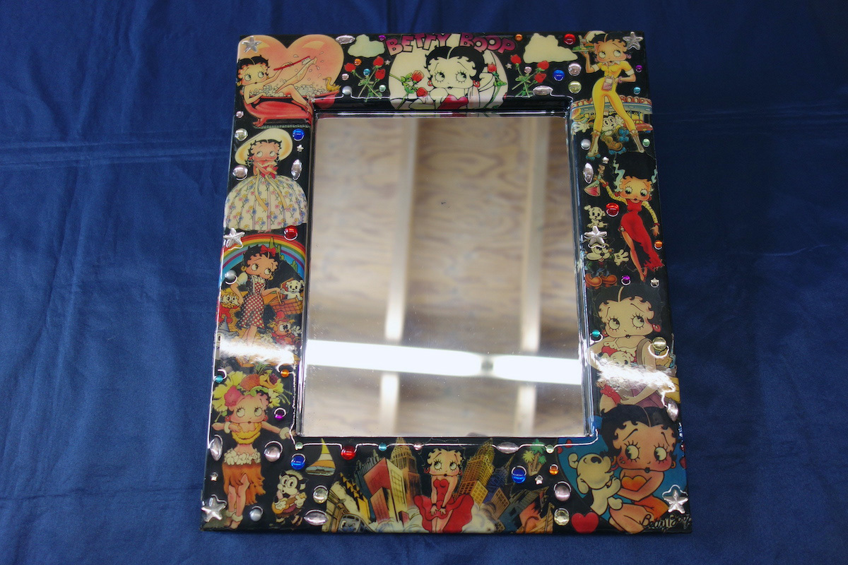 Betty Boop ベティブープ | 鏡 Vintage Mirror size:約300×350mm 1996 KFS INC./Fleischer Studios Inc. アルコール消毒済 外箱無 レアの画像1