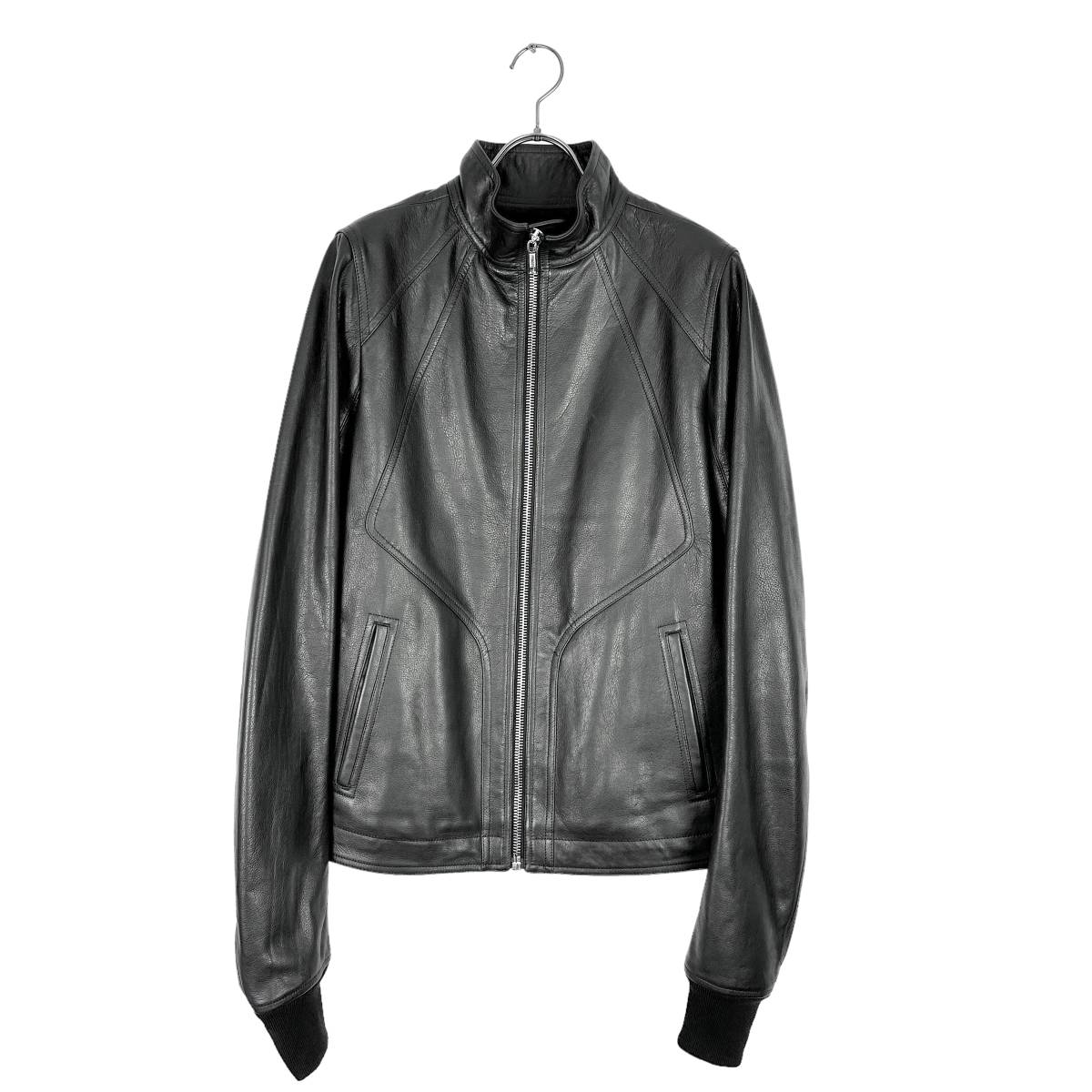 Rick Owens(リックオウエンス) intarsia leather jacket (black)