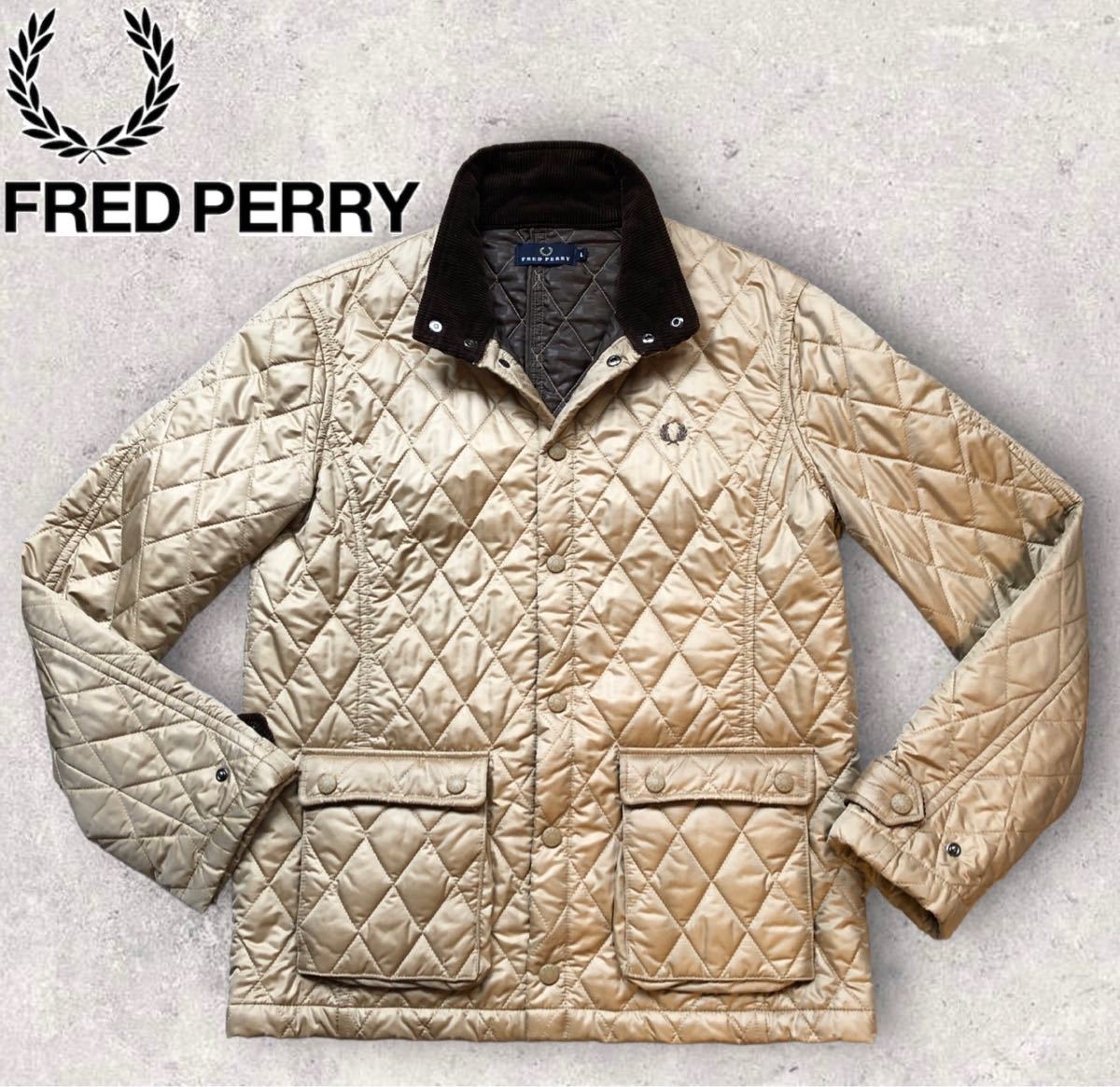 ヤフオク! - 【美品アウター】FRED PERRYフレッドペリー キルテ...
