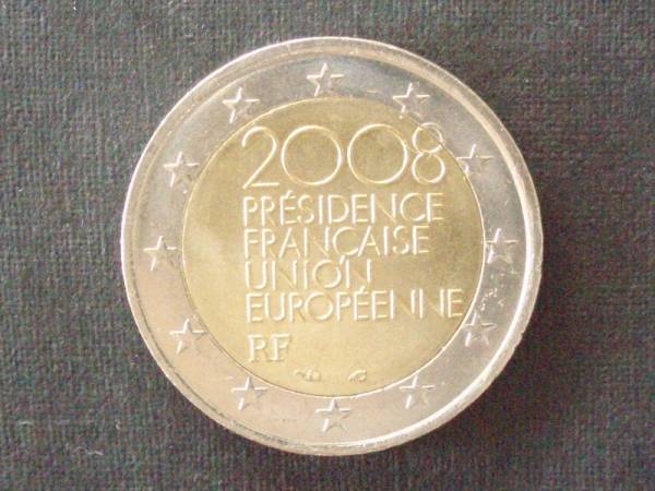 フランス　２ユーロ記念　２００８年　ＥＵ議長_画像1