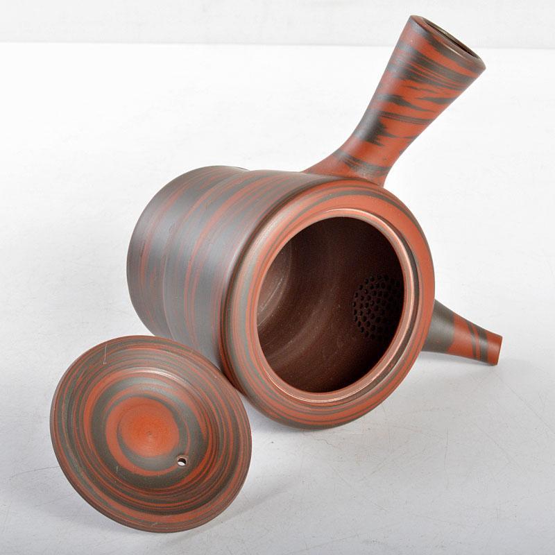 最終値下げ 煎茶道具 常滑焼 小西洋平作 窯変泥 練込 茶器揃 共箱 M