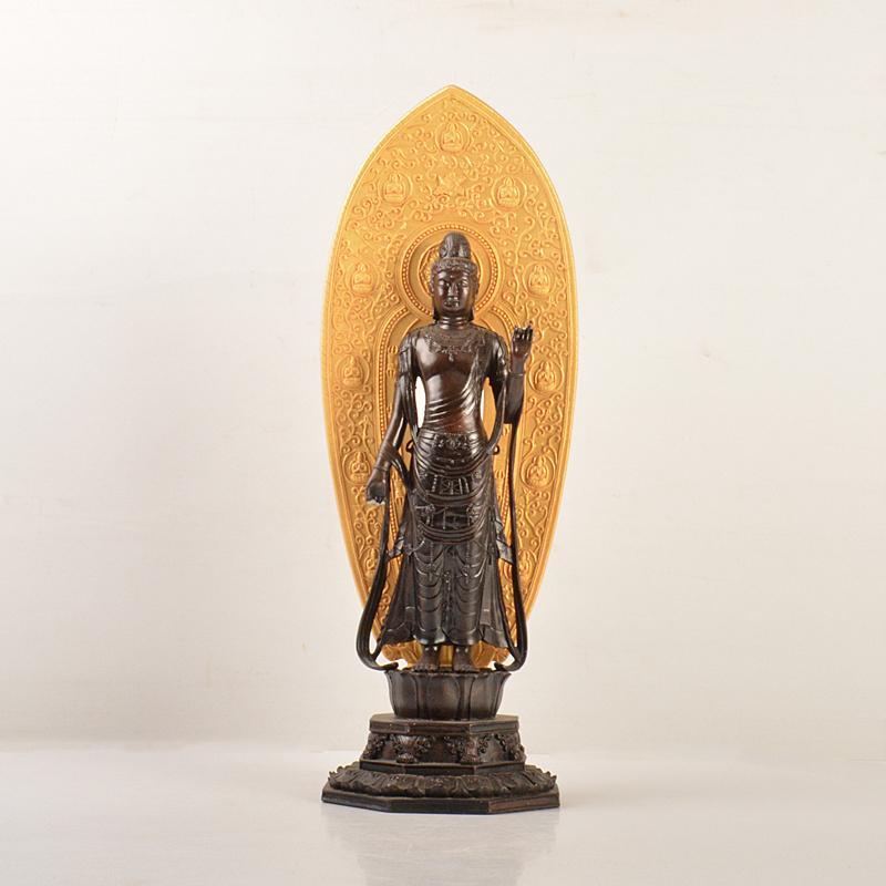 仏教美術 樹脂製 レプリカ 観音菩薩像 仏像 置物 M R4995B 