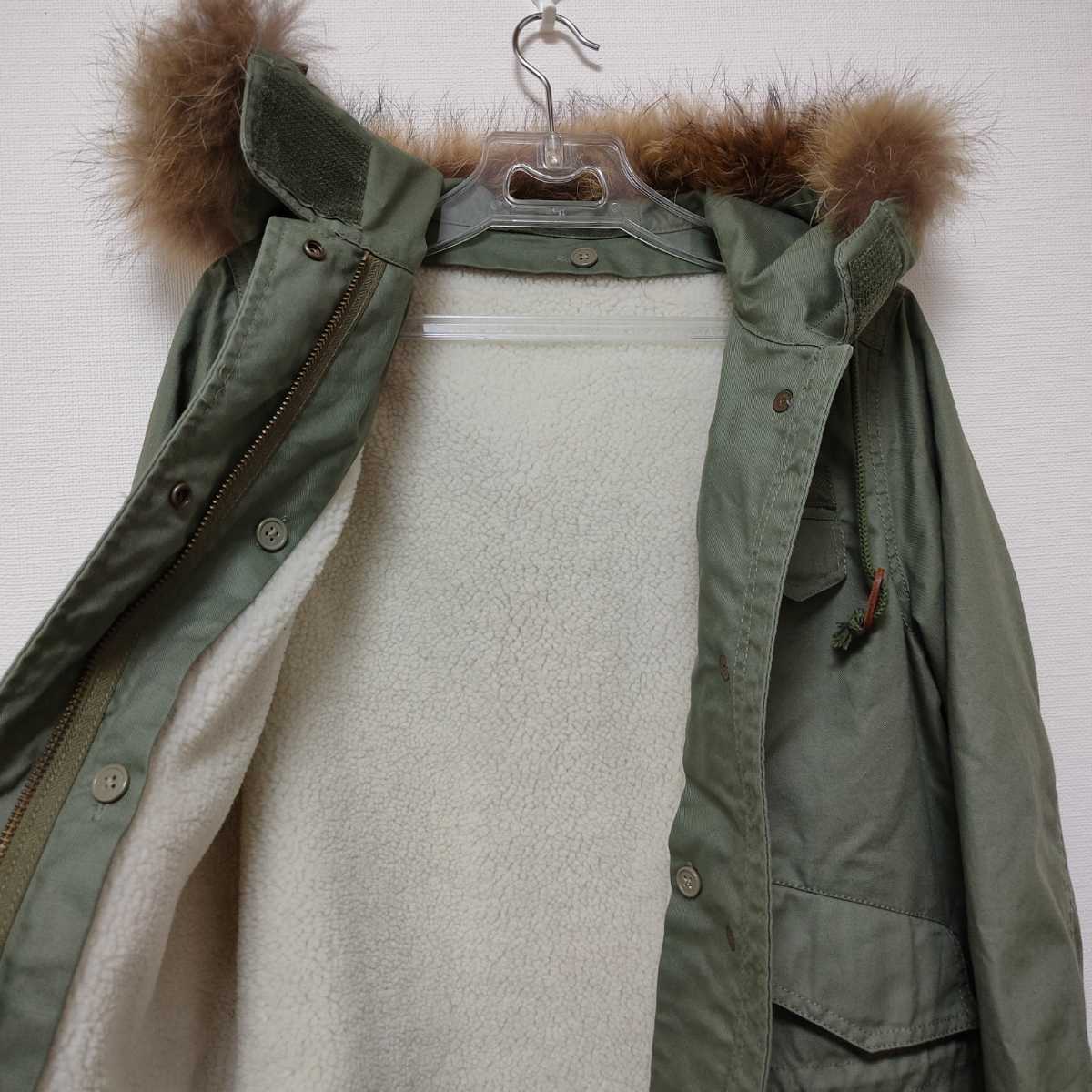 UPPER HIGHTS】ラクーンファーコットンモッズコートkhaki 注目ブランド